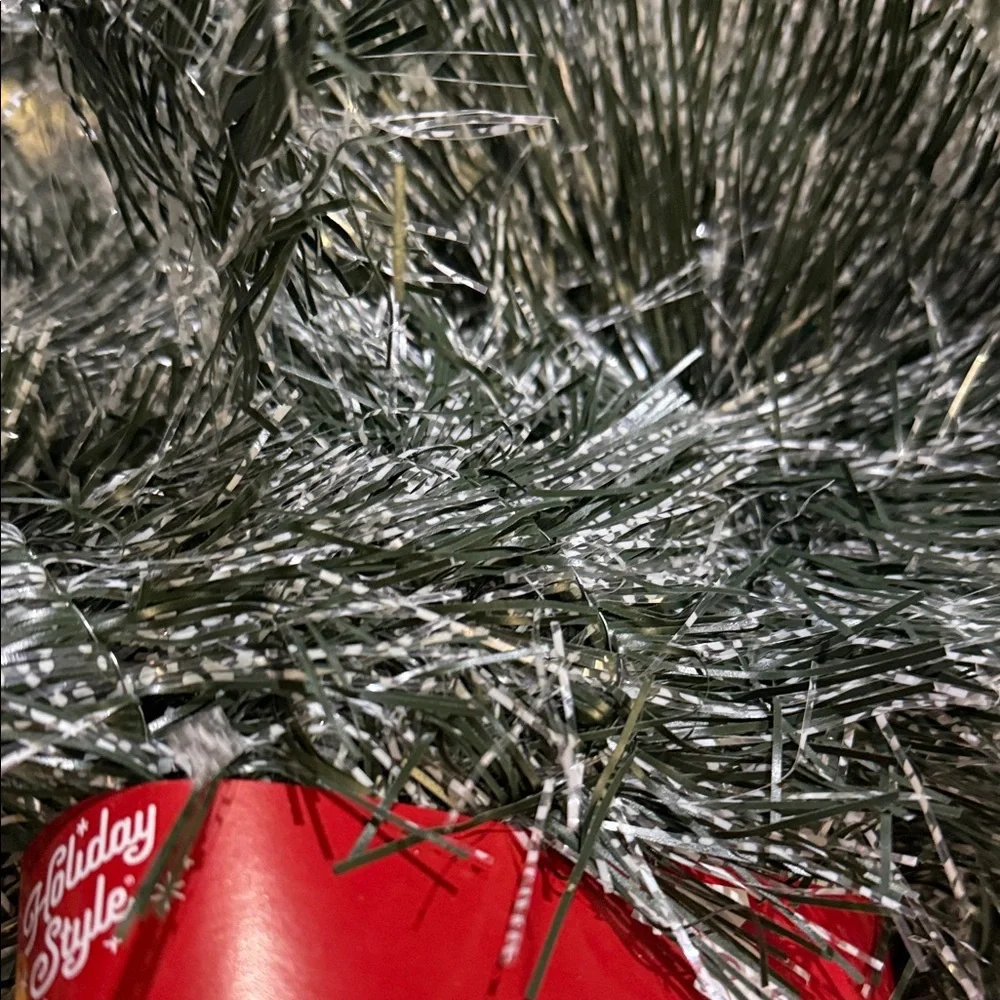 Holiday style  Metallic Silver Garland